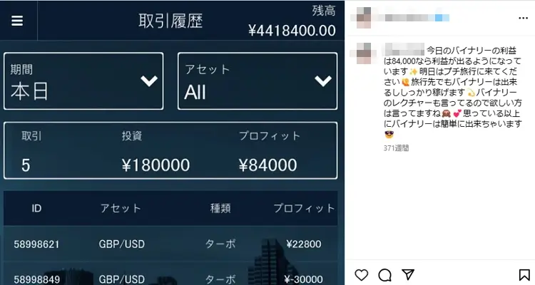 インスタ女子の投稿