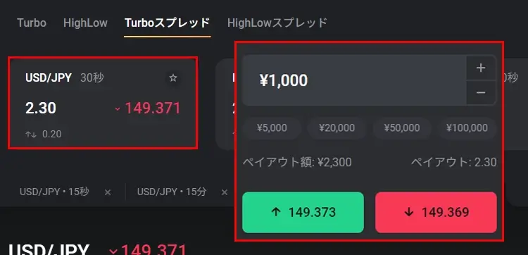 ペイアウト率2.30倍・掛け金1,000円