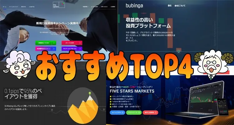 バイナリーオプションおすすめ業者の画像